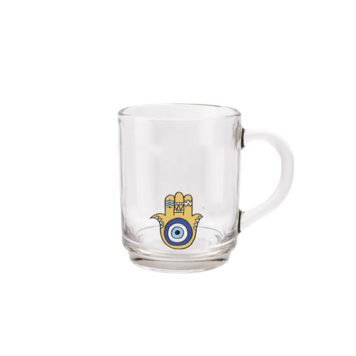 Caneca de Vidro com Suporte de Madeira - Filtro dos Sonhos