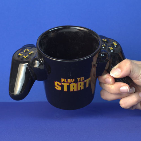 Caneca Joystick Play To Start Preto