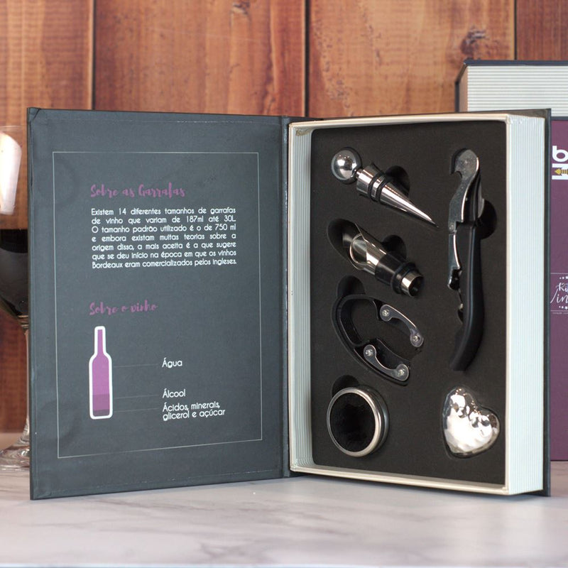 Kit com 5 Peças para Vinho Premium Wine - Mozão