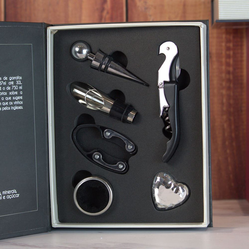 Kit com 5 Peças para Vinho Premium Wine - Mozão