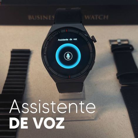 XH4 Max | Smartwatch Executivo com 3 pulseiras